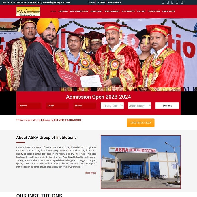 Asra College Portfolio